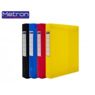 METRON ΚΟΥΤΙ ΠΛΑΣΤΙΚΟ A4 ΡΑΧΗ 5cm ΜΕ ΚΟΥΜΠΙ ΔΙΑΦΑΝΑ ΧΡΩΜΑΤΑ